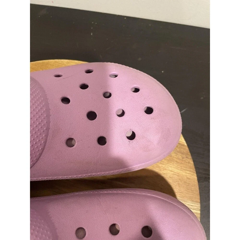 Crocs Classic Lined Clog Girls 2 Purple Faux Fur Warm Slip On Casual Winter
